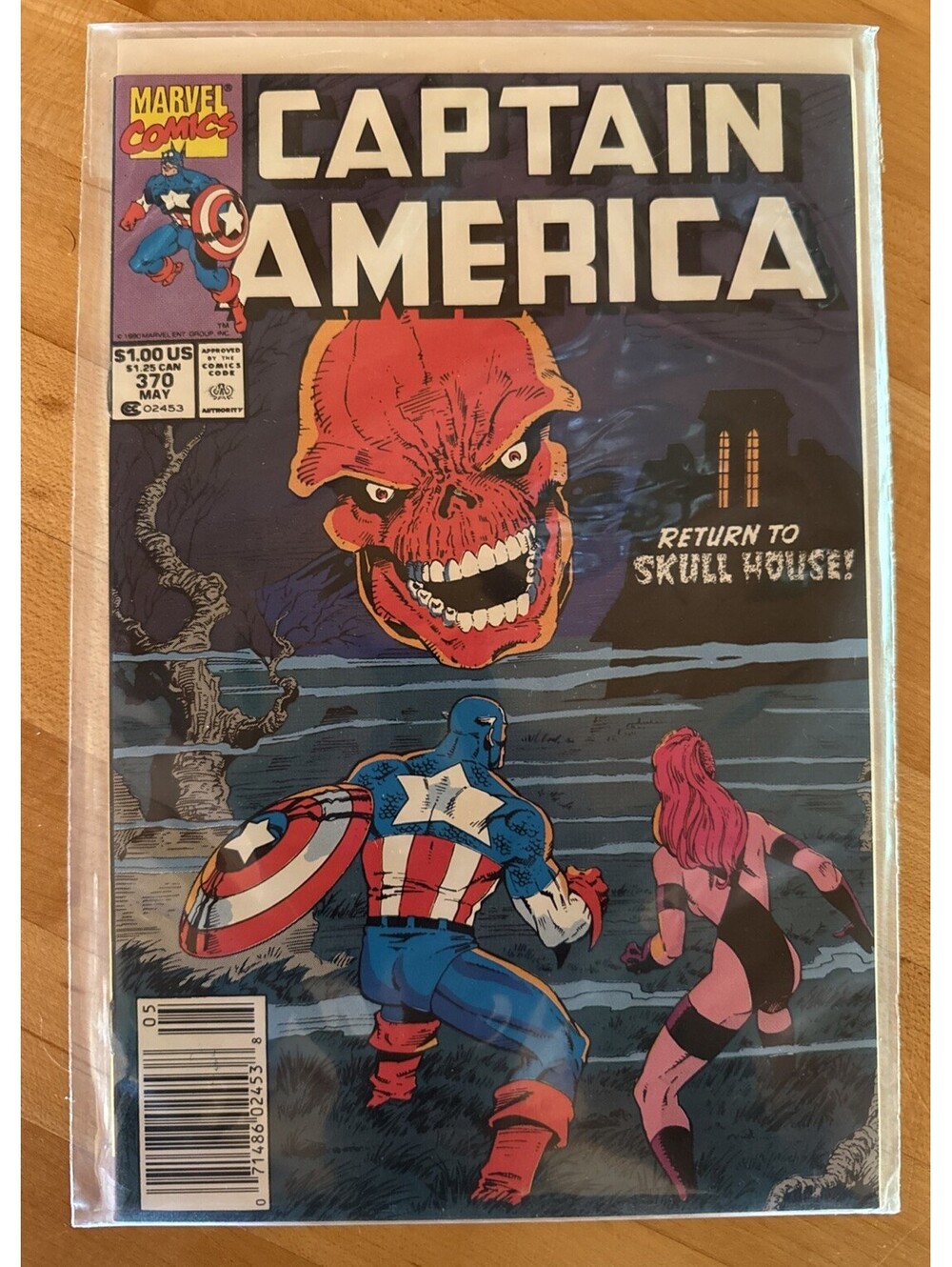 Captain America #370 Newsstand Variant (Marvel Comics May 1990)